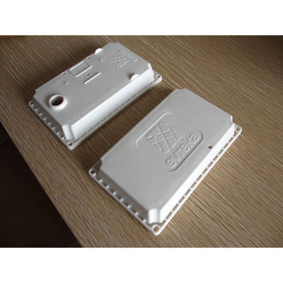 Single shot injection molding/ electornic enclosure/material PP and calcium carbonate/ White color/ texture surface