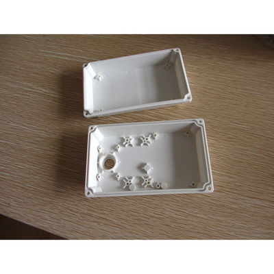 Single shot injection molding/ electornic enclosure/material PP and calcium carbonate/ White color/ texture surface