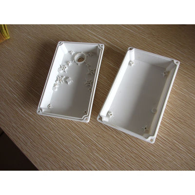 Single shot injection molding/ electornic enclosure/material PP and calcium carbonate/ White color/ texture surface